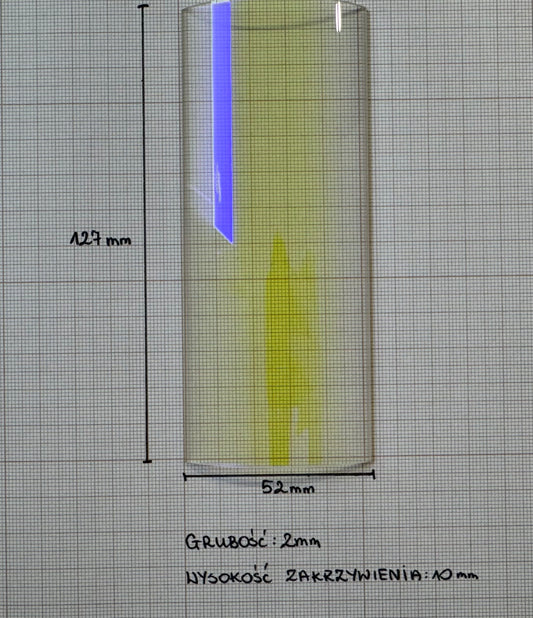 Szkło kwarcowe 127x52 (mm)